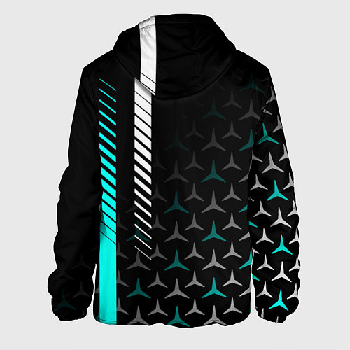 Мужская куртка МЕРСЕДЕС AQUA BLACK GRADIENT / 3D-Белый – фото 2