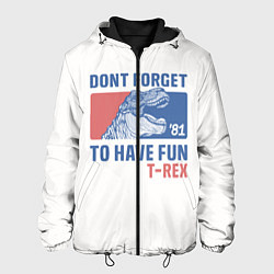 Куртка с капюшоном мужская T-rex Dino, цвет: 3D-черный