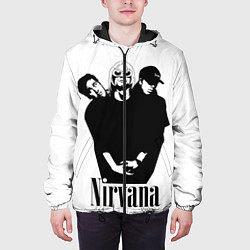 Куртка с капюшоном мужская Nirvana Группа, цвет: 3D-черный — фото 2