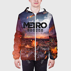 Куртка с капюшоном мужская Metro Разрушенный город, цвет: 3D-белый — фото 2