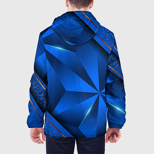 Мужская куртка 3D абстрактные фигуры BLUE / 3D-Черный – фото 4