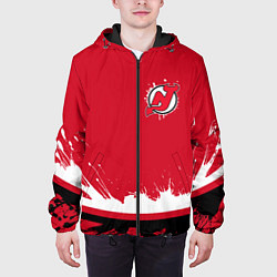 Куртка с капюшоном мужская New Jersey Devils Ink, цвет: 3D-черный — фото 2