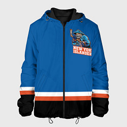 Куртка с капюшоном мужская New York Islanders, цвет: 3D-черный