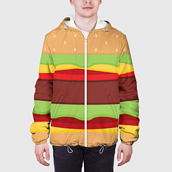 Куртка с капюшоном мужская Бутерброд, цвет: 3D-белый — фото 2