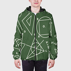 Куртка с капюшоном мужская Геометрия теоремы и признаки, цвет: 3D-черный — фото 2