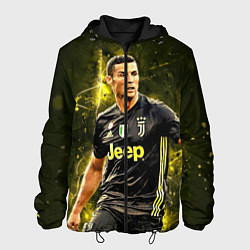Куртка с капюшоном мужская Cristiano Ronaldo Juventus, цвет: 3D-черный