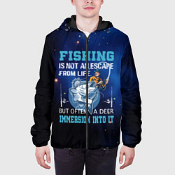 Куртка с капюшоном мужская FISHING PLANET Рыбалка, цвет: 3D-черный — фото 2
