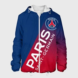 Куртка с капюшоном мужская ФК ПСЖ PARIS SAINT GERMAIN, цвет: 3D-белый