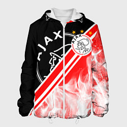 Куртка с капюшоном мужская FC AJAX AMSTERDAM ФК АЯКС, цвет: 3D-белый