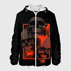 Куртка с капюшоном мужская Skulls Черепа, цвет: 3D-белый