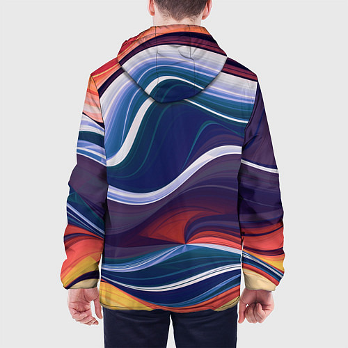 Мужская куртка Colored lines / 3D-Черный – фото 4
