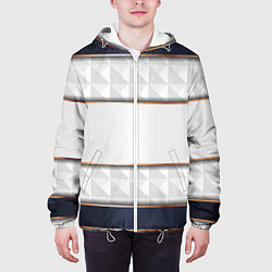 Куртка с капюшоном мужская White 3d lines, цвет: 3D-белый — фото 2