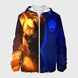Куртка с капюшоном мужская Furry lion, цвет: 3D-белый