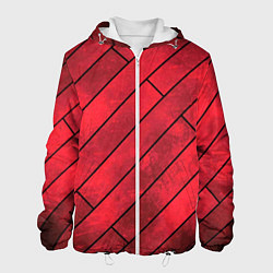 Куртка с капюшоном мужская Red Boards Texture, цвет: 3D-белый