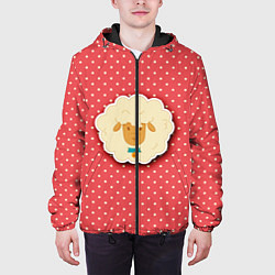 Куртка с капюшоном мужская Овечка, цвет: 3D-черный — фото 2