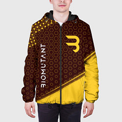 Куртка с капюшоном мужская Биомутант - Краска, цвет: 3D-черный — фото 2