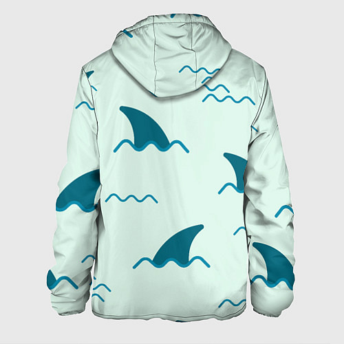 Мужская куртка Плавники акул / 3D-Белый – фото 2