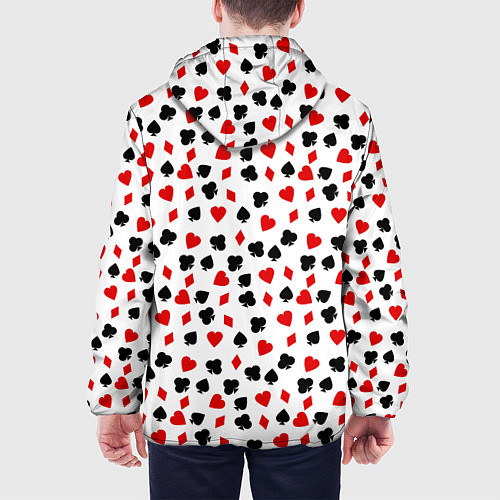 Мужская куртка Карточные Масти / 3D-Черный – фото 4