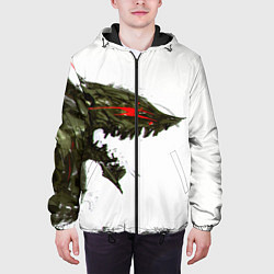 Куртка с капюшоном мужская БЕРСЕРК красками, цвет: 3D-черный — фото 2