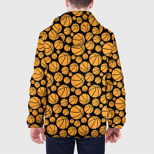 Мужская куртка Баскетбольные Мячи / 3D-Черный – фото 4