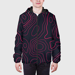 Куртка с капюшоном мужская Магия узора, цвет: 3D-черный — фото 2