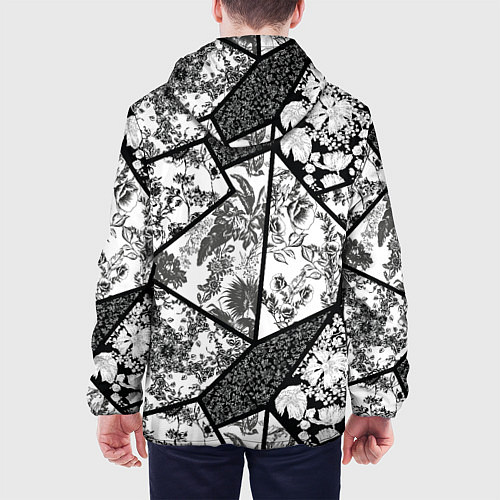 Мужская куртка Цветочный Кинцуги Kintsugi / 3D-Черный – фото 4