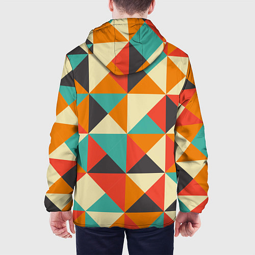 Мужская куртка Треугольники / 3D-Черный – фото 4
