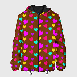 Мужская куртка Сердечки разноцветные
