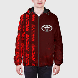 Куртка с капюшоном мужская Тойота - Pro Racing Паттерн, цвет: 3D-черный — фото 2