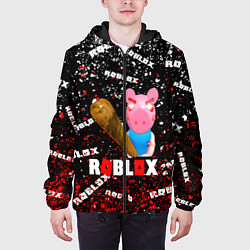 Куртка с капюшоном мужская Roblox piggyСвинка Пигги, цвет: 3D-черный — фото 2