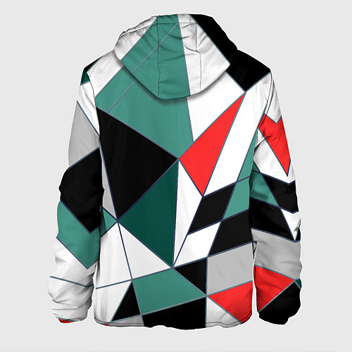 Мужская куртка Абстрактный геометрический / 3D-Белый – фото 2