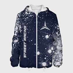 Куртка с капюшоном мужская Мерседес - Звезда - Pro Racing, цвет: 3D-белый