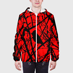 Куртка с капюшоном мужская Хоррор Мрачный лес, цвет: 3D-белый — фото 2