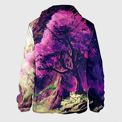Мужская куртка ДЕРЕВО САКУРЫ / 3D-Белый – фото 2