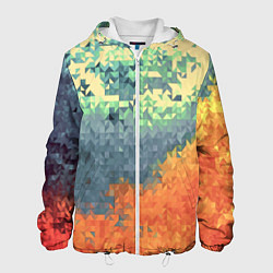 Куртка с капюшоном мужская Стихия: лед и пламя, цвет: 3D-белый