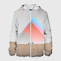 Куртка с капюшоном мужская Пустынный мираж, цвет: 3D-белый