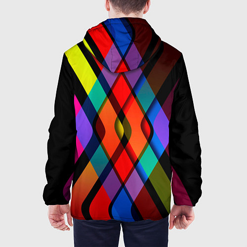 Мужская куртка Симметрия красок / 3D-Черный – фото 4