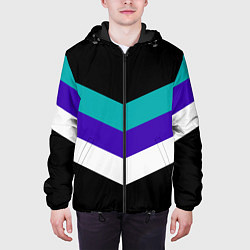 Куртка с капюшоном мужская Классика Три Полоски, цвет: 3D-черный — фото 2