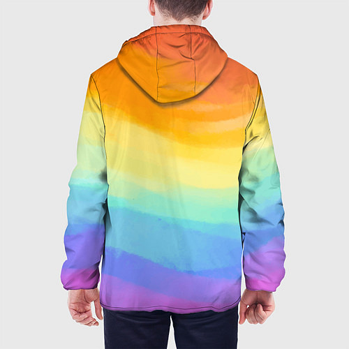 Мужская куртка РАДУЖНЫЕ ВОЛНЫ RAINBOW WAVES Z / 3D-Черный – фото 4