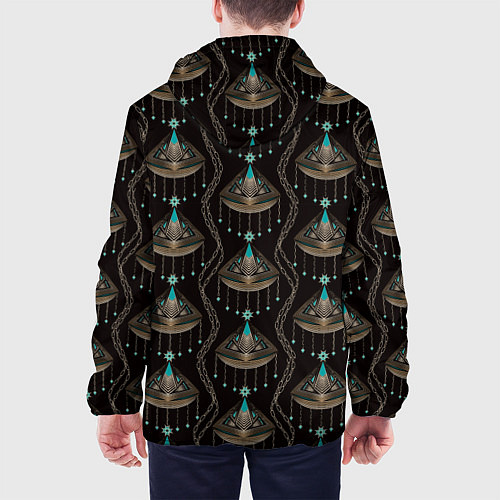 Мужская куртка Трехцветный арт деко / 3D-Черный – фото 4