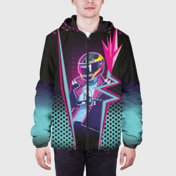 Куртка с капюшоном мужская Неон Райдер, цвет: 3D-черный — фото 2