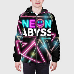 Куртка с капюшоном мужская Неон - Неоновый край, цвет: 3D-черный — фото 2