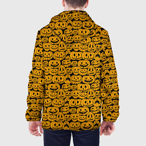 Мужская куртка Хэллоуинские Тыквы / 3D-Черный – фото 4