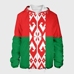 Куртка с капюшоном мужская Белоруссия, цвет: 3D-белый