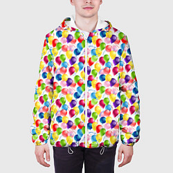 Куртка с капюшоном мужская Воздушные Шары, цвет: 3D-белый — фото 2