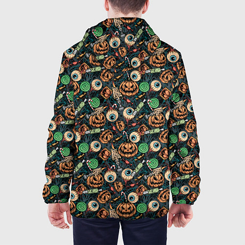 Мужская куртка Счастливого Хэллоуина / 3D-Черный – фото 4
