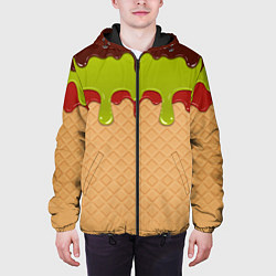 Куртка с капюшоном мужская Мороженое Ice Scream Z, цвет: 3D-черный — фото 2