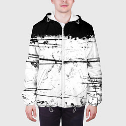 Куртка с капюшоном мужская ИСПАЧКАННЫЙ КРАСКОЙ, цвет: 3D-белый — фото 2