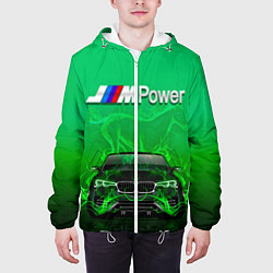 Куртка с капюшоном мужская BMW GREEN STYLE, цвет: 3D-белый — фото 2