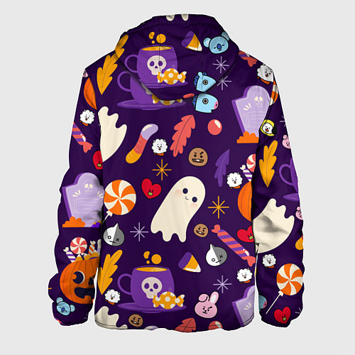 Мужская куртка HALLOWEEN BTS BT21 PATTERN БТ21 БТС ХЕЛЛОУИН / 3D-Белый – фото 2